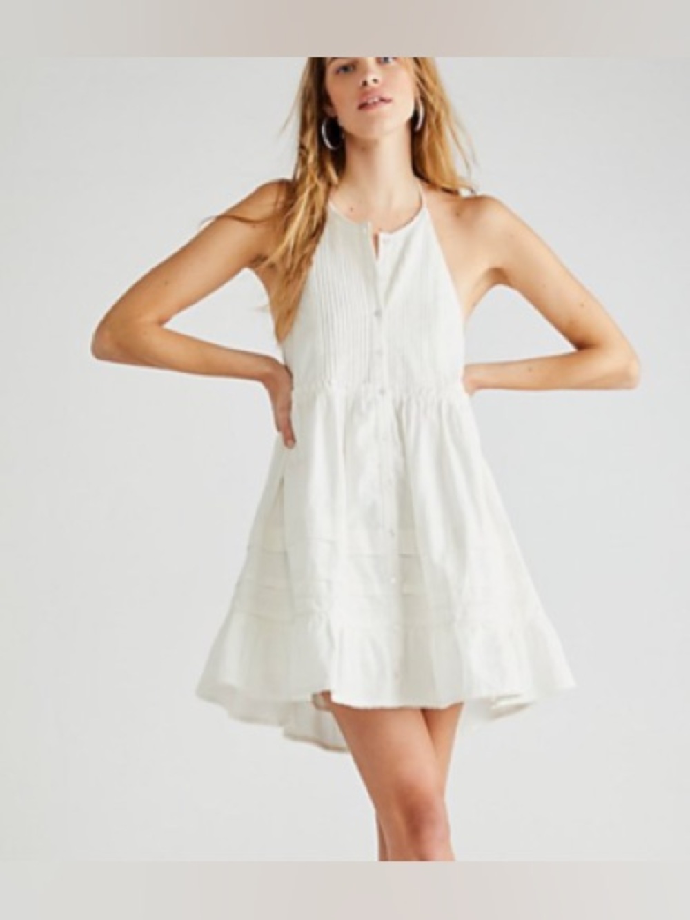 Free People Desert Days Mini Dress Ivory